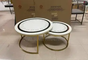 Marble Top Center Table 1+1 Versace Gold Leg