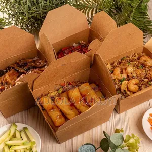 Photo - 800ml Kraft Lunch Box - 1000pcs