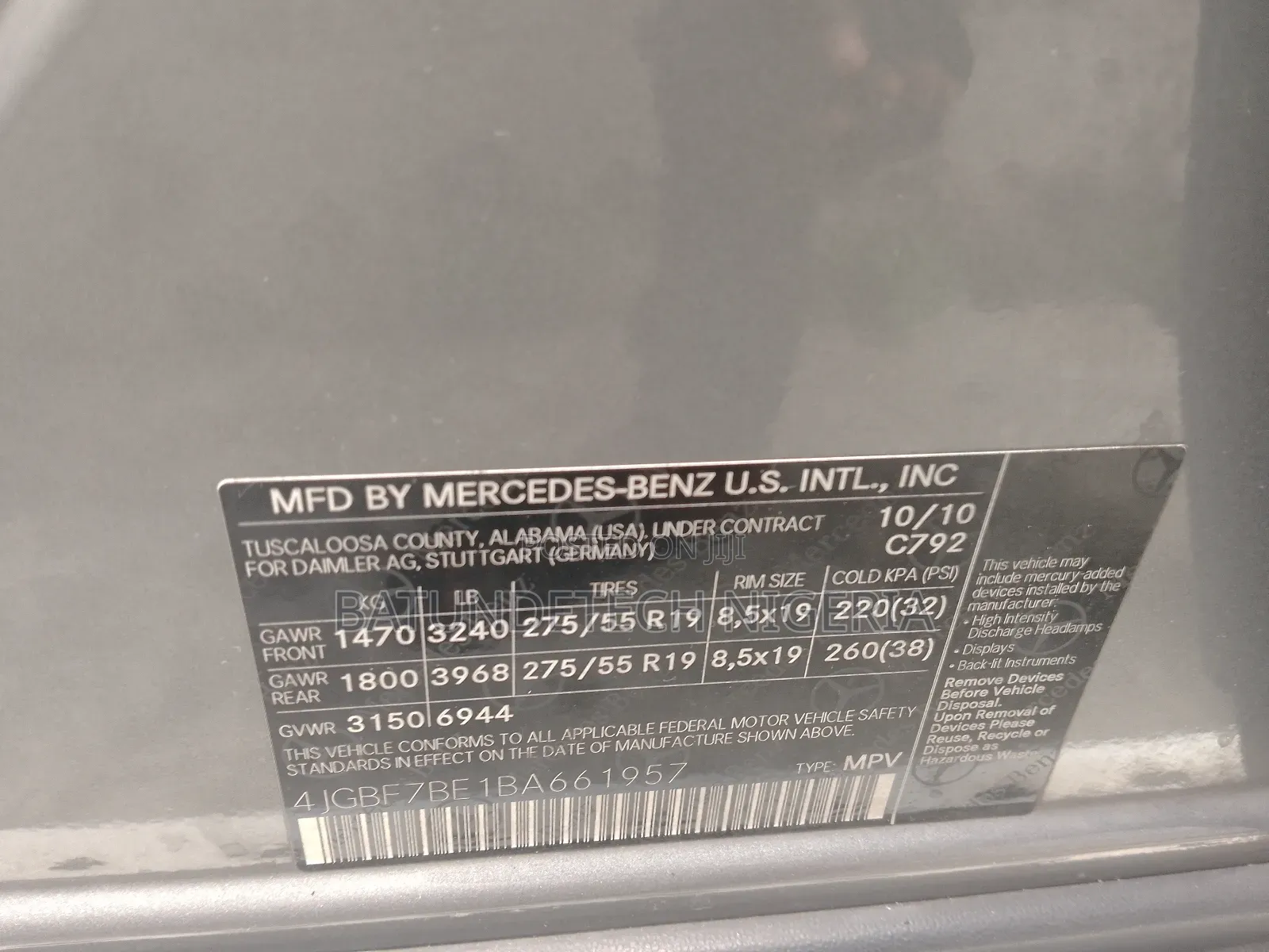 Mercedes-Benz GL-Class GL 450 2011 Gray