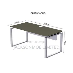 Modern Office Table With Metal Legs