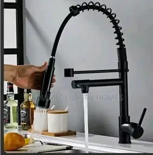Black Spring Sink Mixer Double Tap. ( Big Brother)