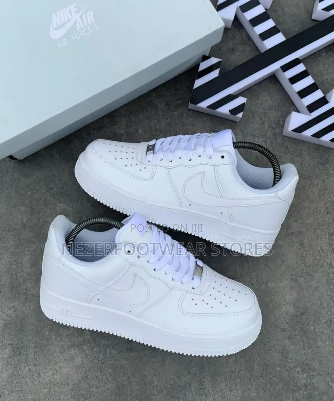 Newest Plain White Nike Airforce 1 Shoes.