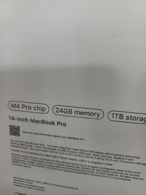 New Laptop Apple MacBook Pro 2024 M4 14-inch 24GB Apple M4 SSD 1T