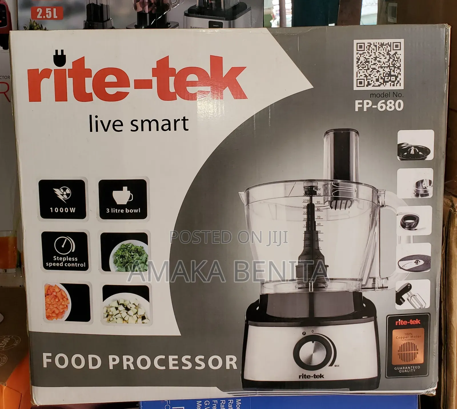 Rite Tek Food Processor 3ltrs