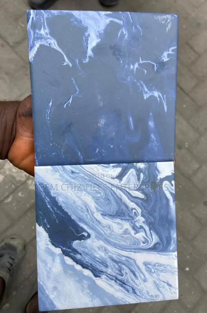 Blue and White Marble Tiles