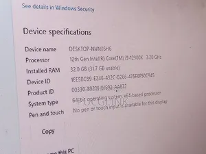 New Desktop Computer Asus 32GB Intel Core I9 SSD 1T