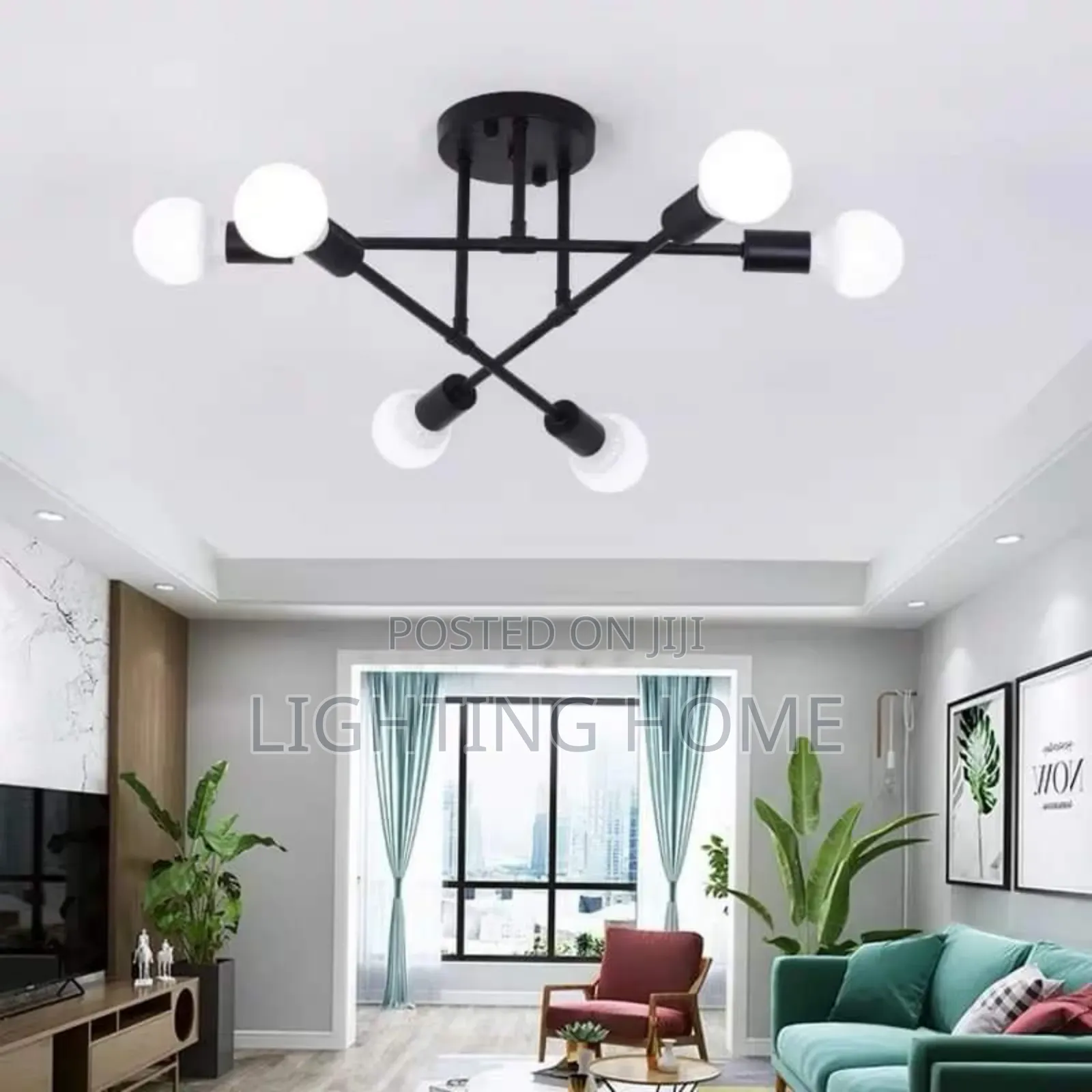 By 6 Bulbs Chandelier