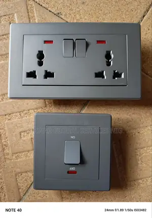 Unbranded Gray Switch And Socket