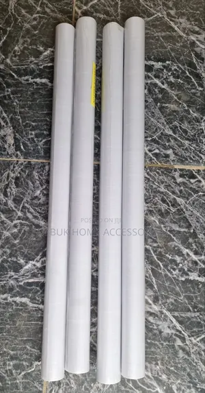White With Grey Stripes Wooden Stickers