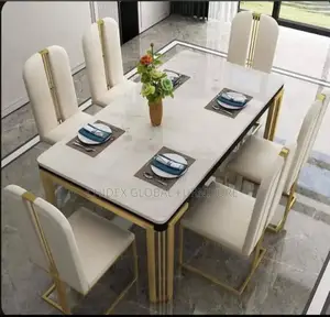 Marble Top Dining Table Set