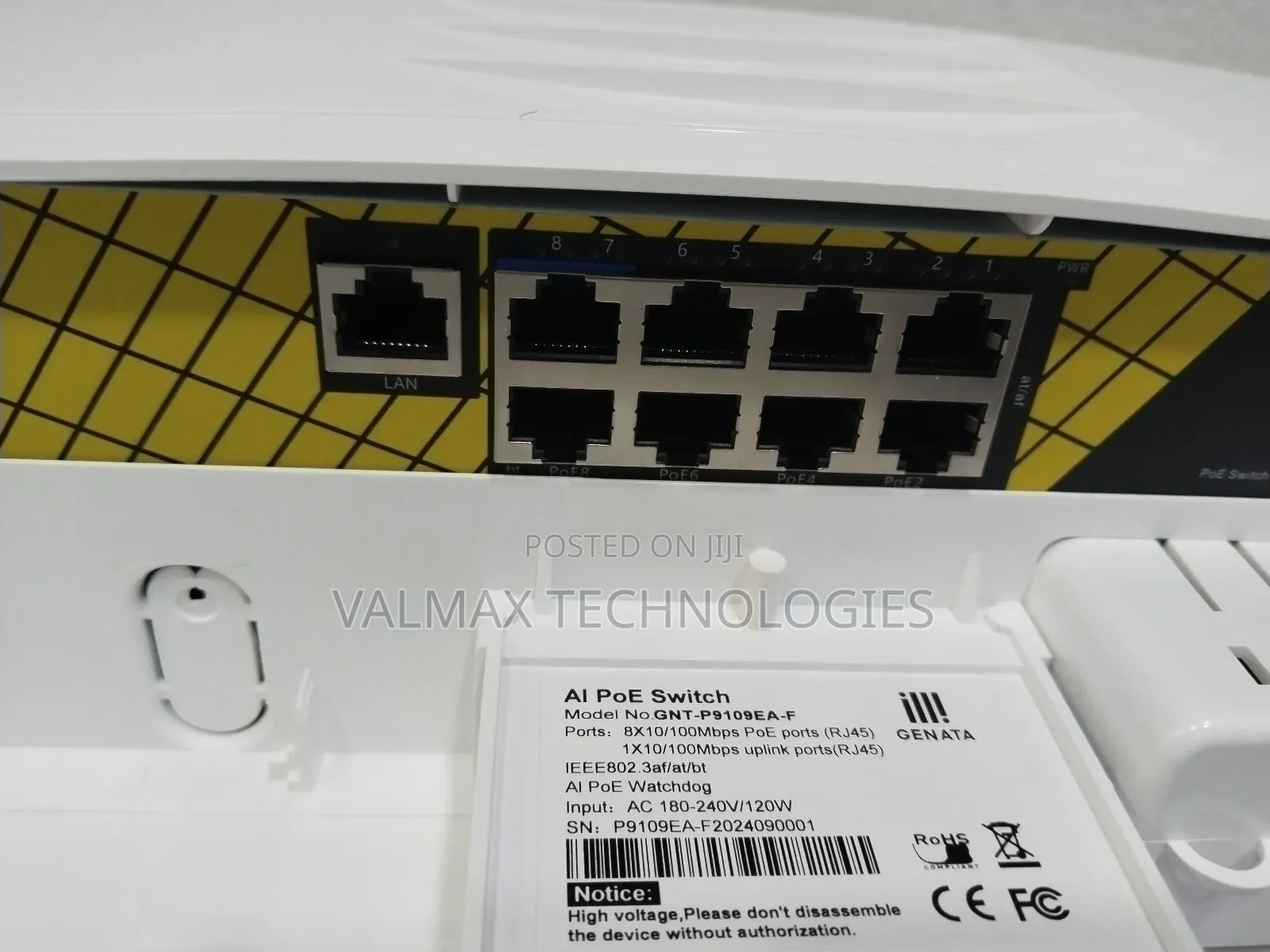 Genata Outdoor / Indoor 8 Port Poe Switch