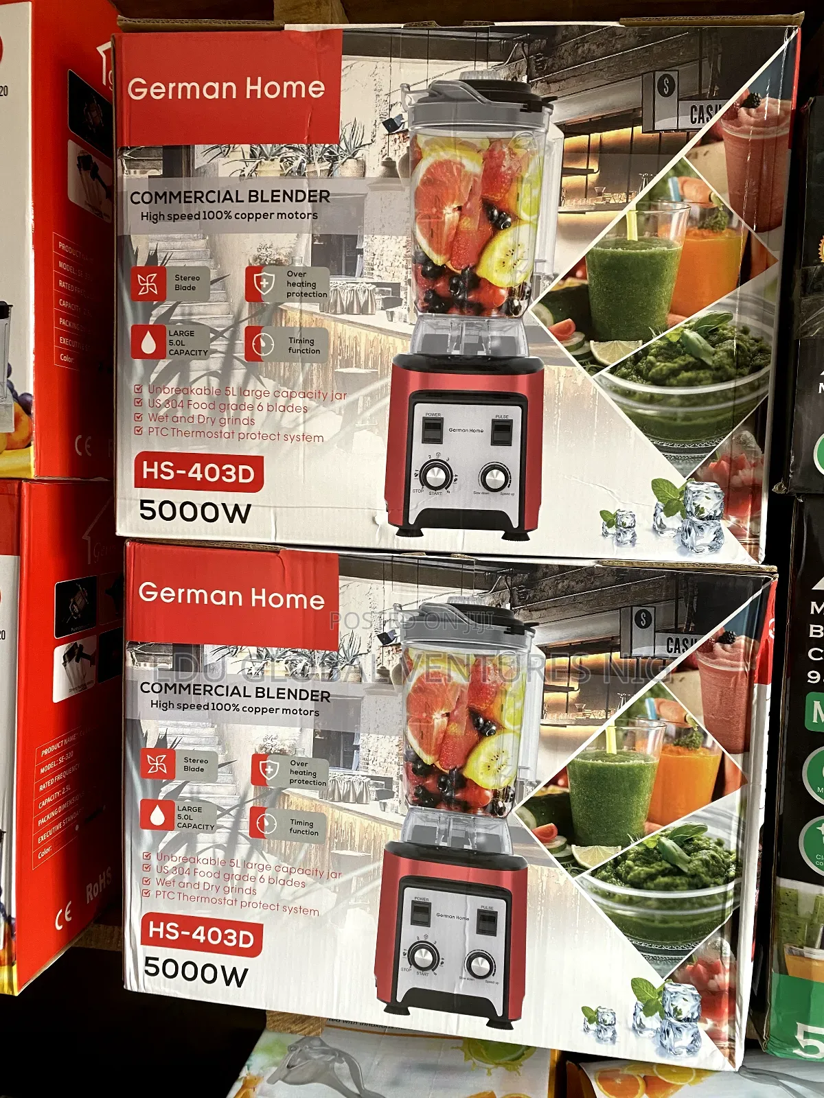 German Home 5litres Professional Blender. 5000watts.