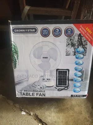 Rechargeable Sola Fan With Panel and Bulbs