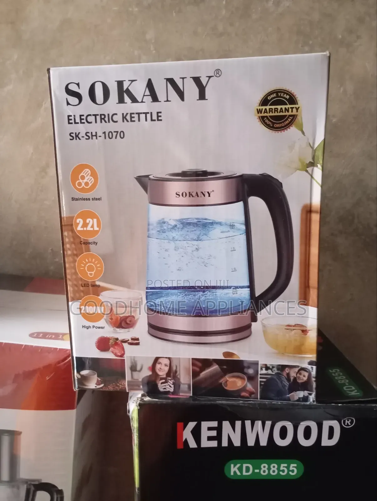 Transparent Electric Kettle 2.2L