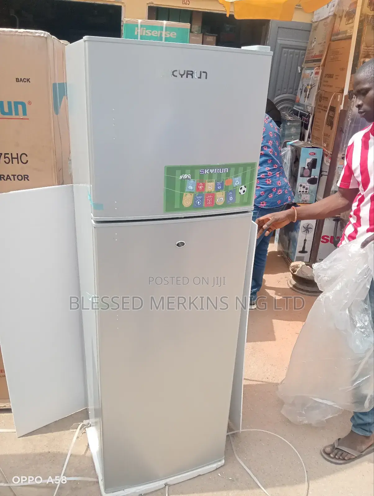 Skyrun Double Door Fridge 275litres