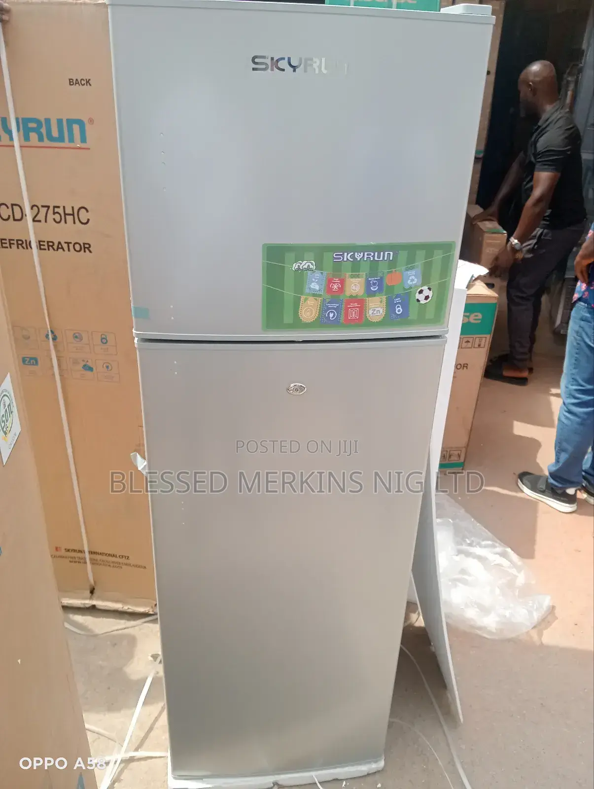 Skyrun Double Door Fridge 275litres