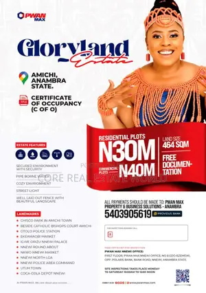 Gloryland Estate, Nnewi Anambra