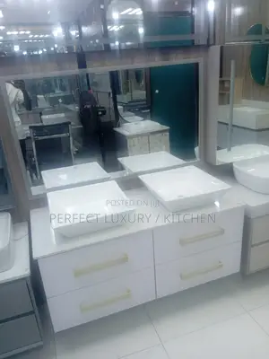 Double Cabinet With Led Mirror