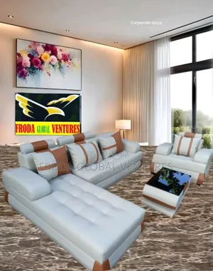 L-Shape and Single Seater Couches With Table