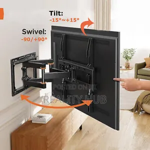 TV Wall Mount Adjustable Dual Arm 32"- 85" - Black