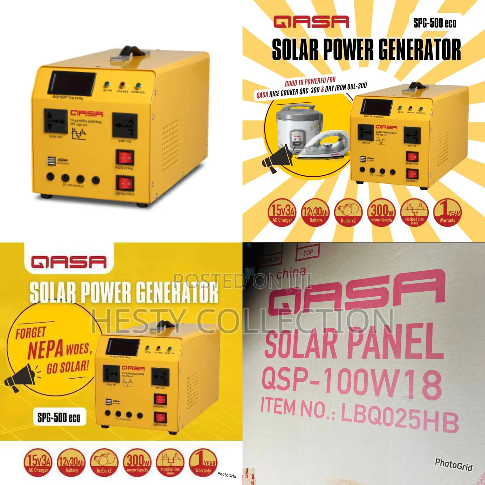 Solar Power Generator Qasa SPG 500 Eco With Solar Panel