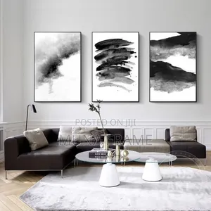 18by26 3sets Black And White Abstract Simple Design