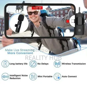 3 in 1 Mini Double Microphone,Wireless Lavalier Lapel Mic