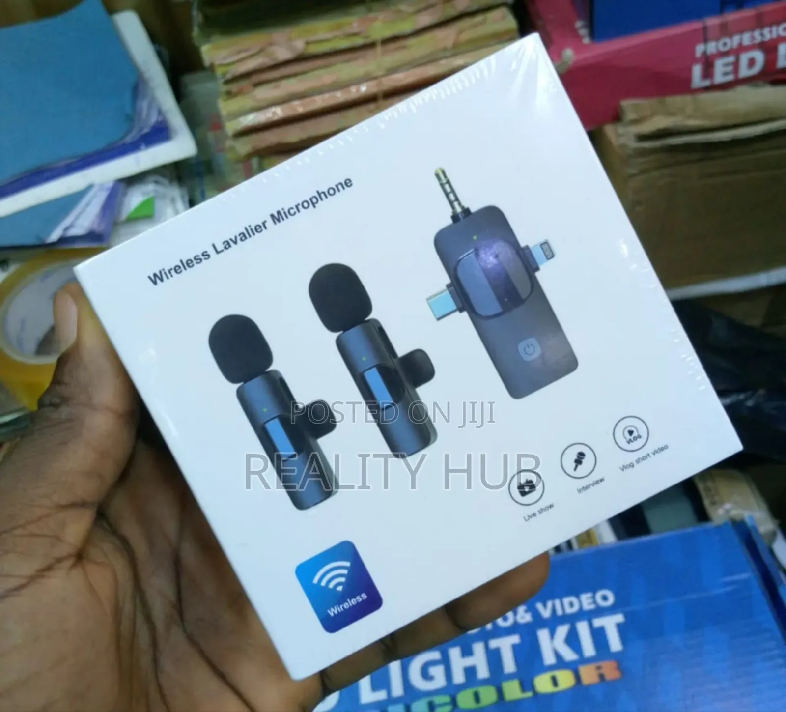 3 in 1 Mini Double Microphone,Wireless Lavalier Lapel Mic