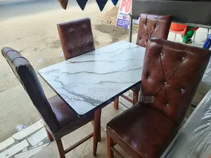 Dining Set of 4 Chairs and Wooden Table