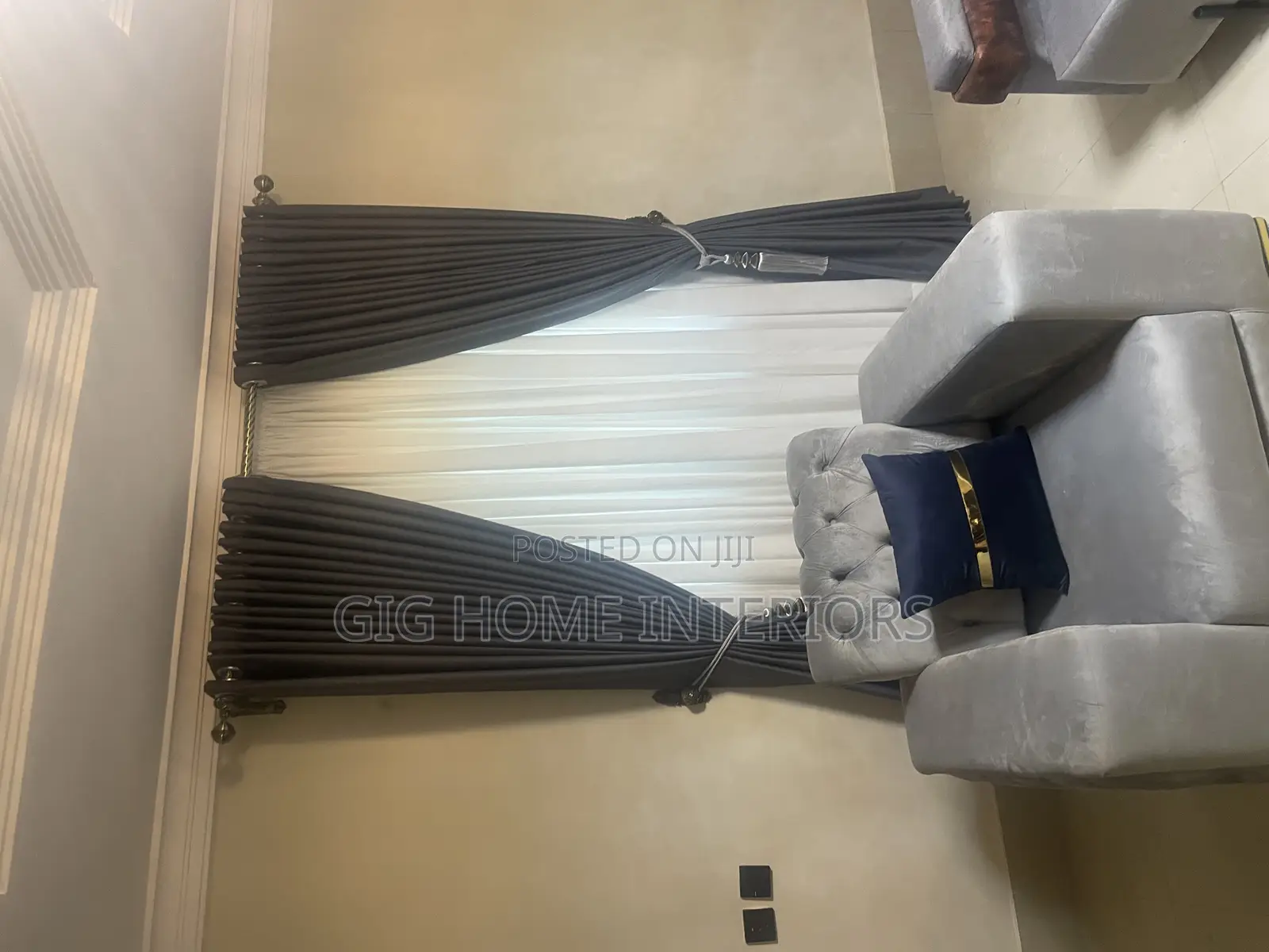 Premium Luxury Turkish Curtains Gray