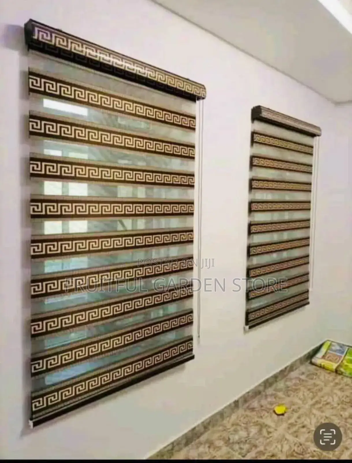 Brown Versace Window Blind