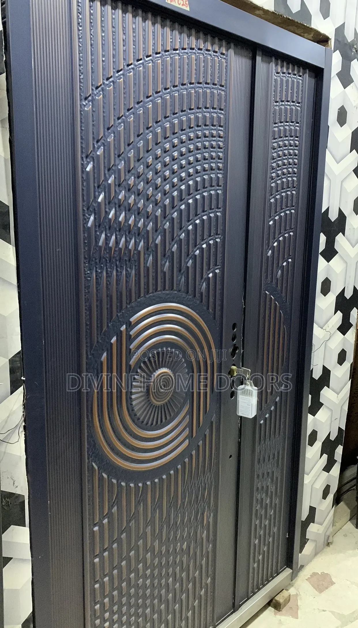 Center Design Copper Cast Door