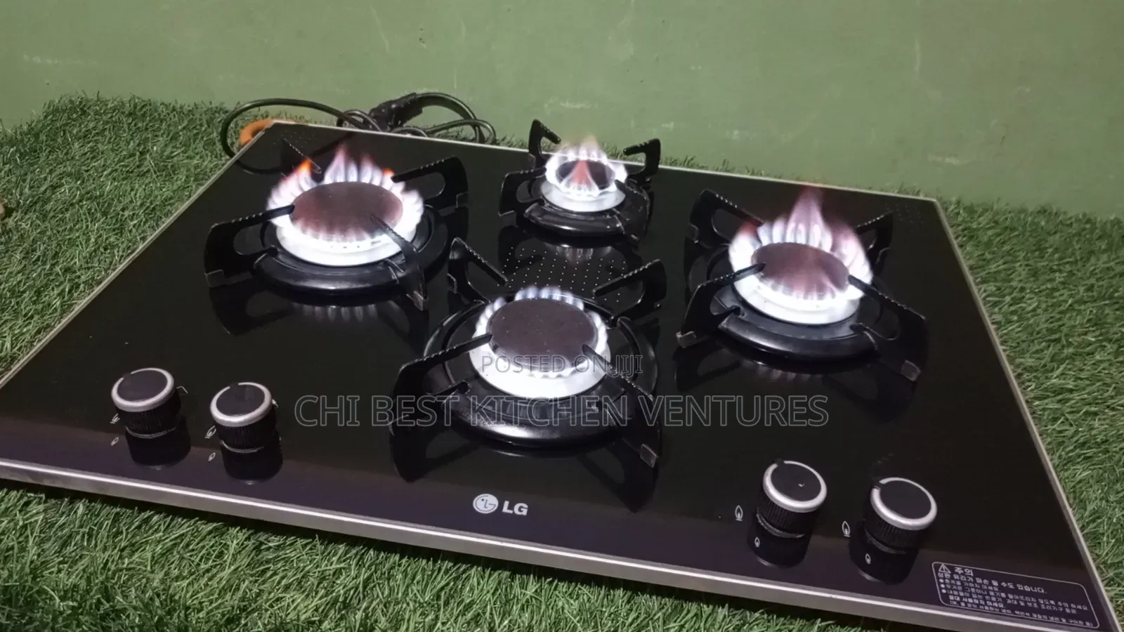 Automatic Gas 4 Burner Table Top With Glass Top