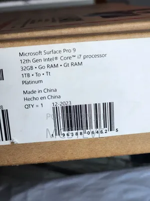 New Laptop Microsoft Surface Pro 9 32GB Intel Core I7 SSD 1T