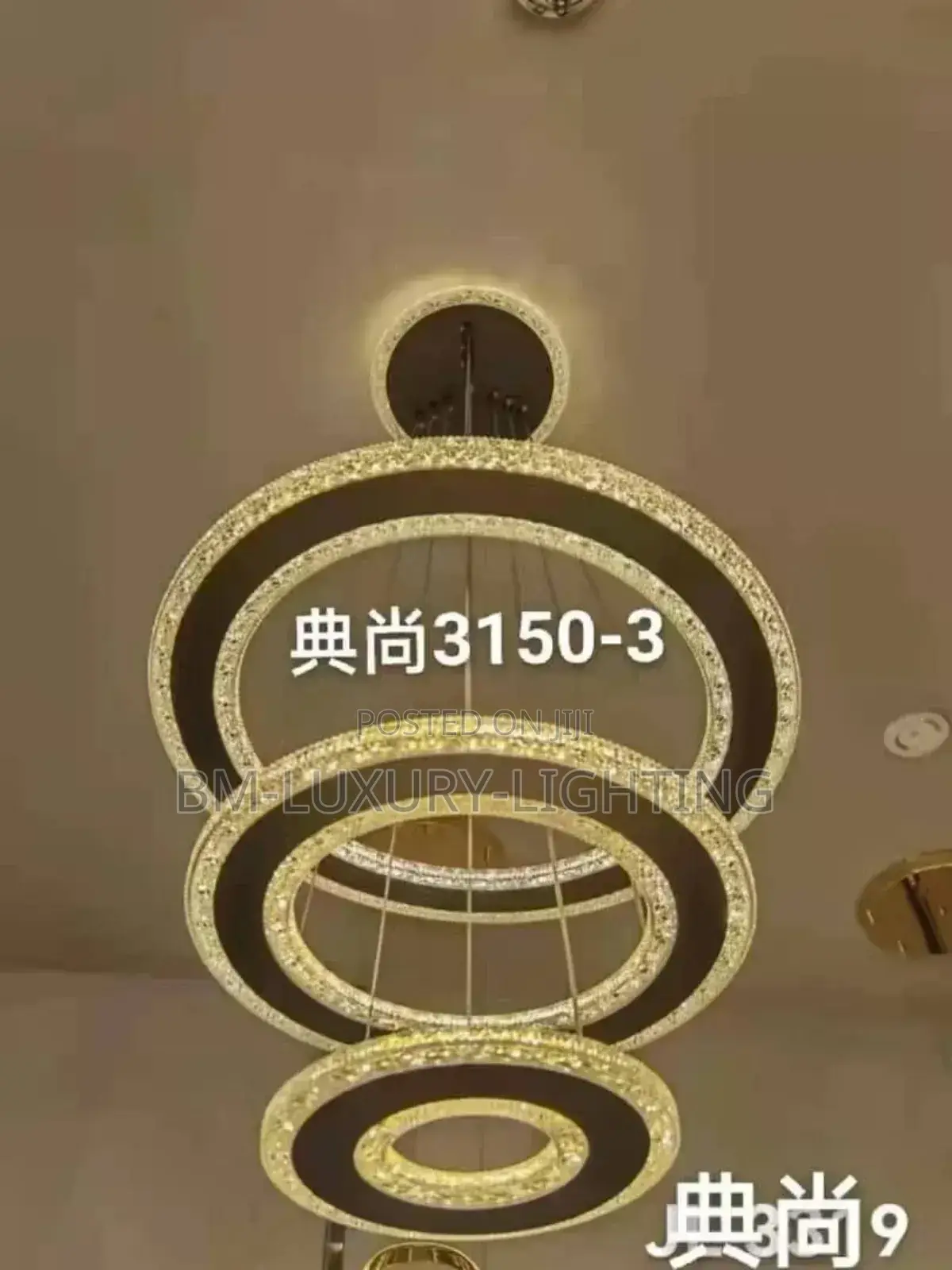 3 Luxury Ring Crystal Pendant.