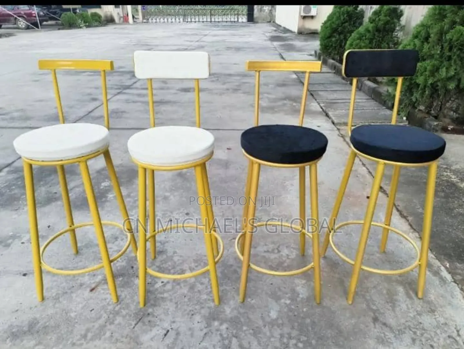White and Black Bar Stool