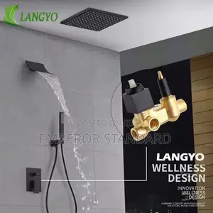 Luxury Black 5ways Concealed Shower Mixer