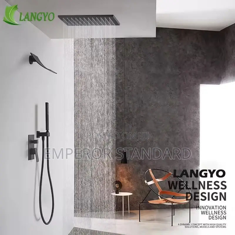 Luxury Black 5ways Concealed Shower Mixer