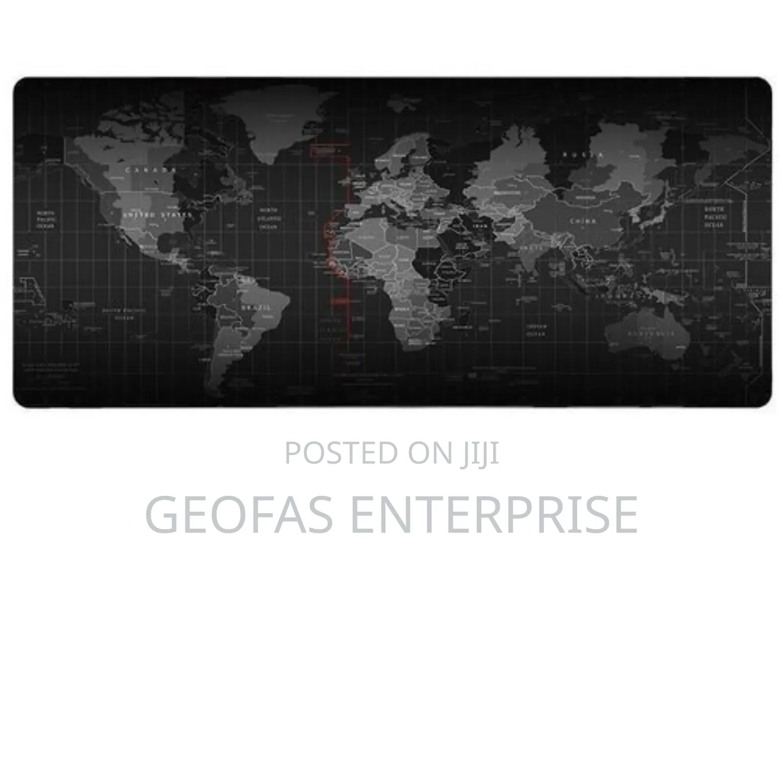 World Map Pattern Mouse Pad 70 * 30 Cm Soft Rubber