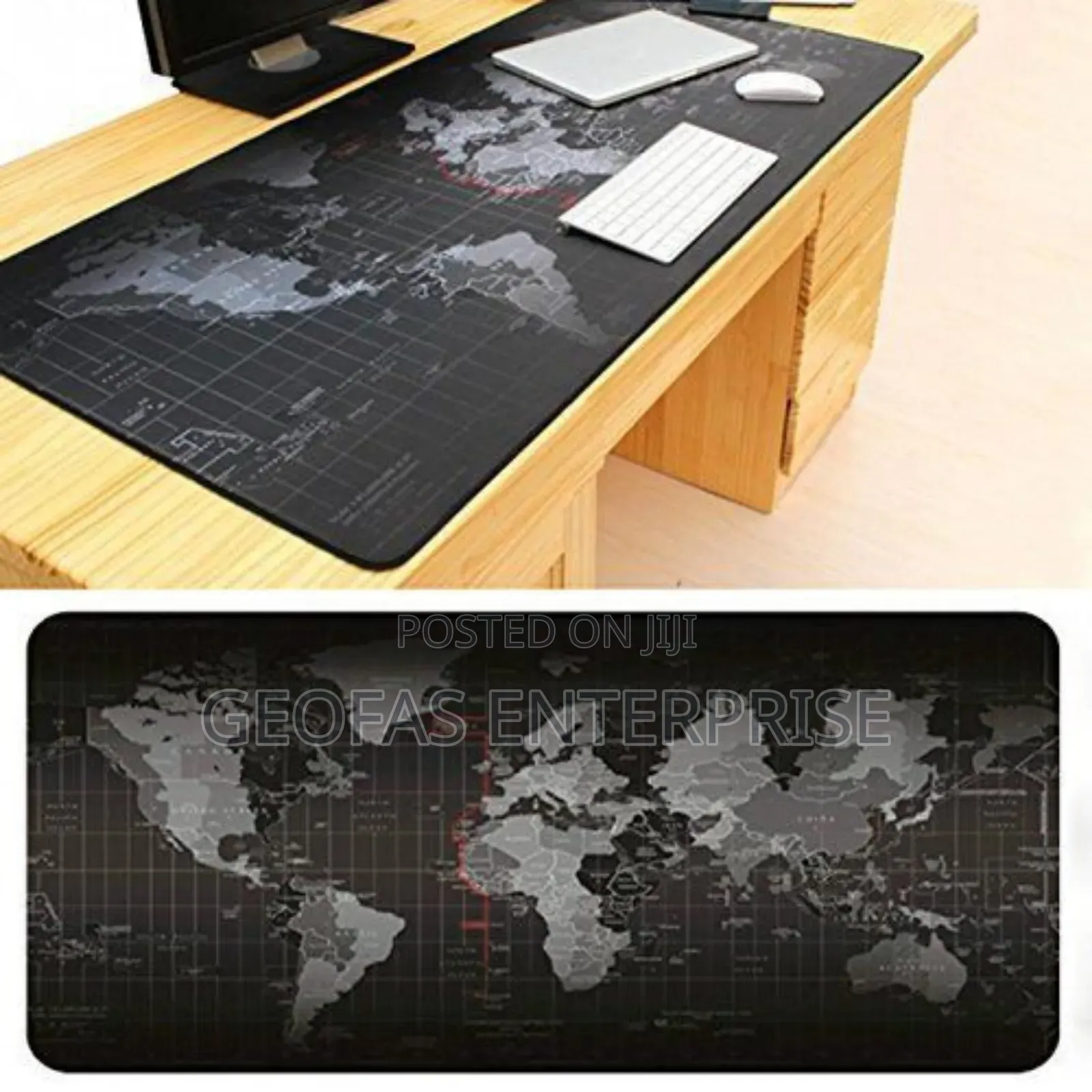 World Map Pattern Mouse Pad 70 * 30 Cm Soft Rubber