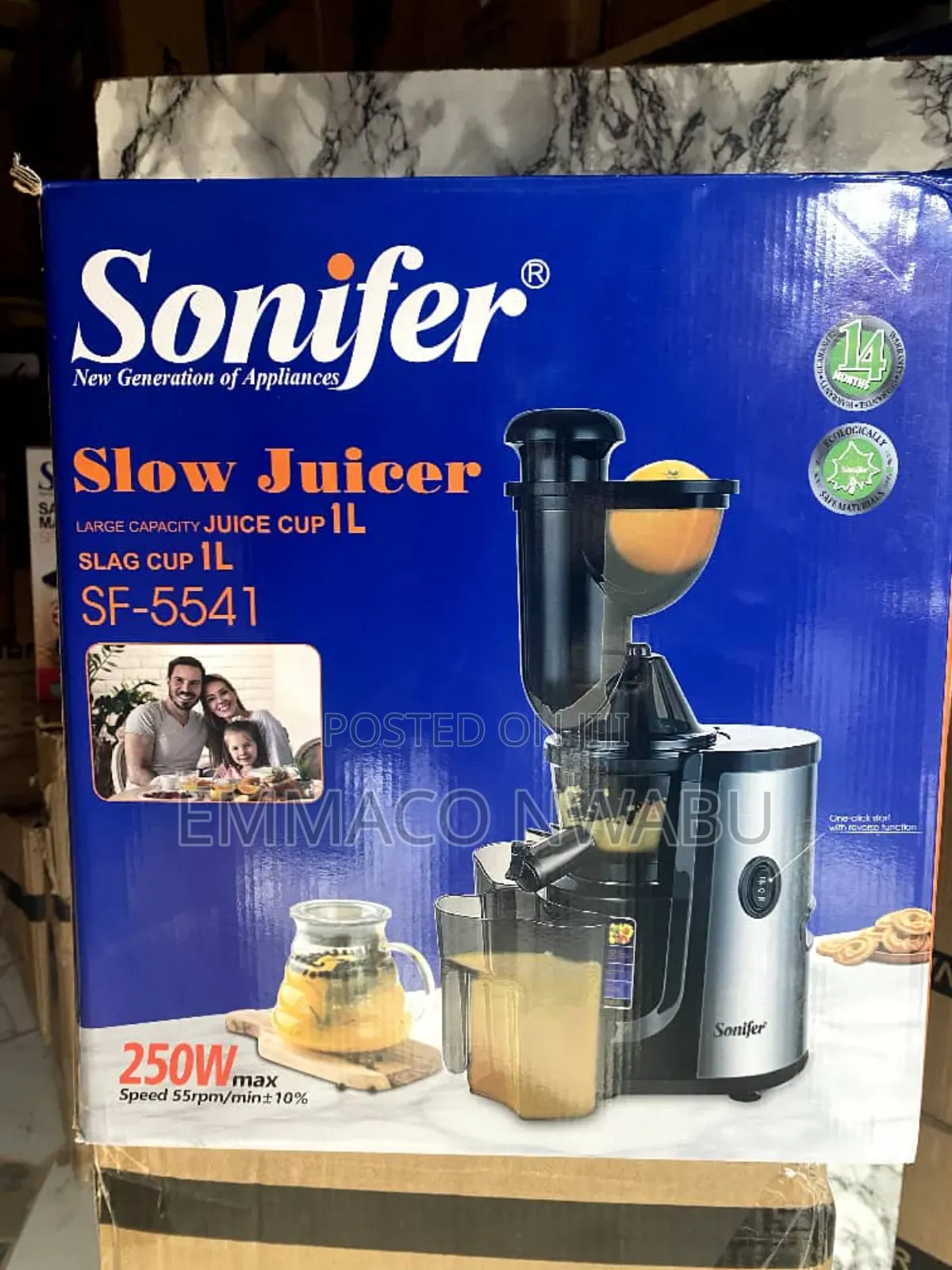 Sonifer Slow Juicer 250watts. Sf-5541.