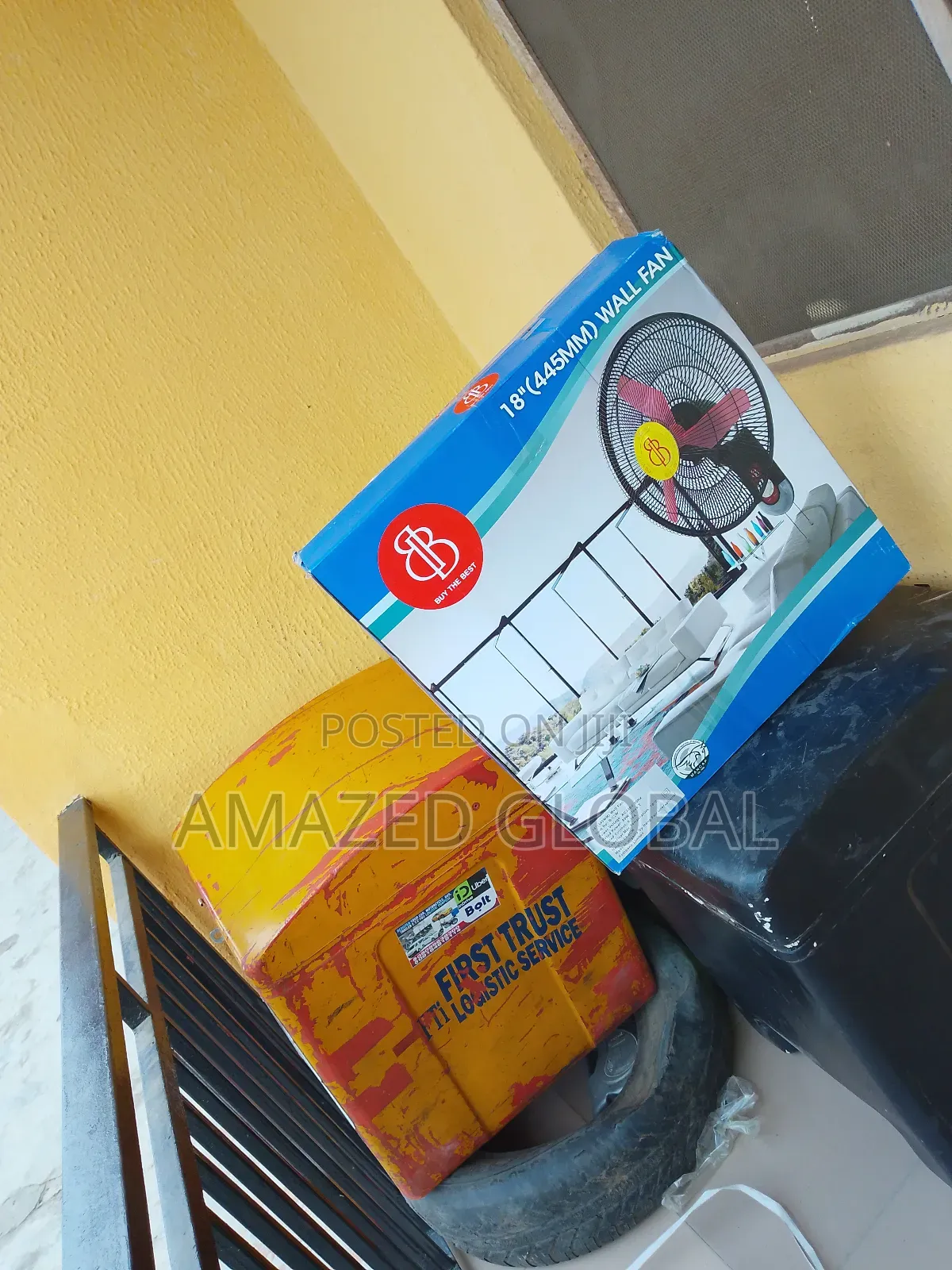 BB 18" Black Wall Fan