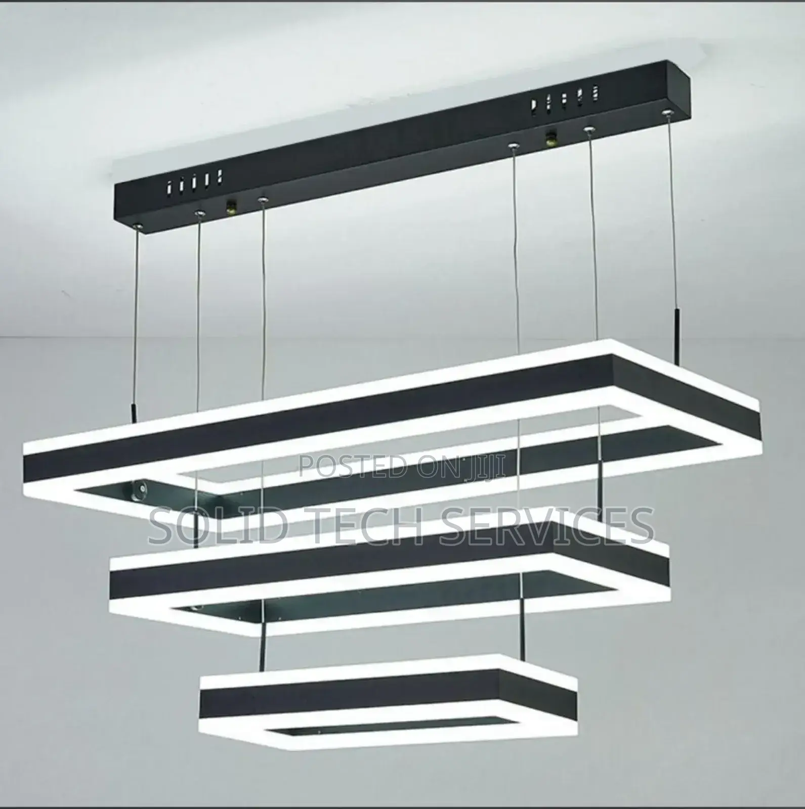 3 Step Square or Rectangle Led Drop Light Chandelier