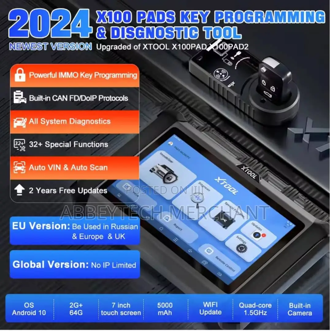 Xtool X100 Pads Immo Key Ecu Programmin Full System Scanner