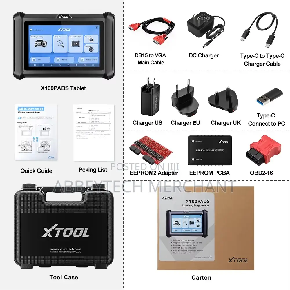Xtool X100 Pads Immo Key Ecu Programmin Full System Scanner