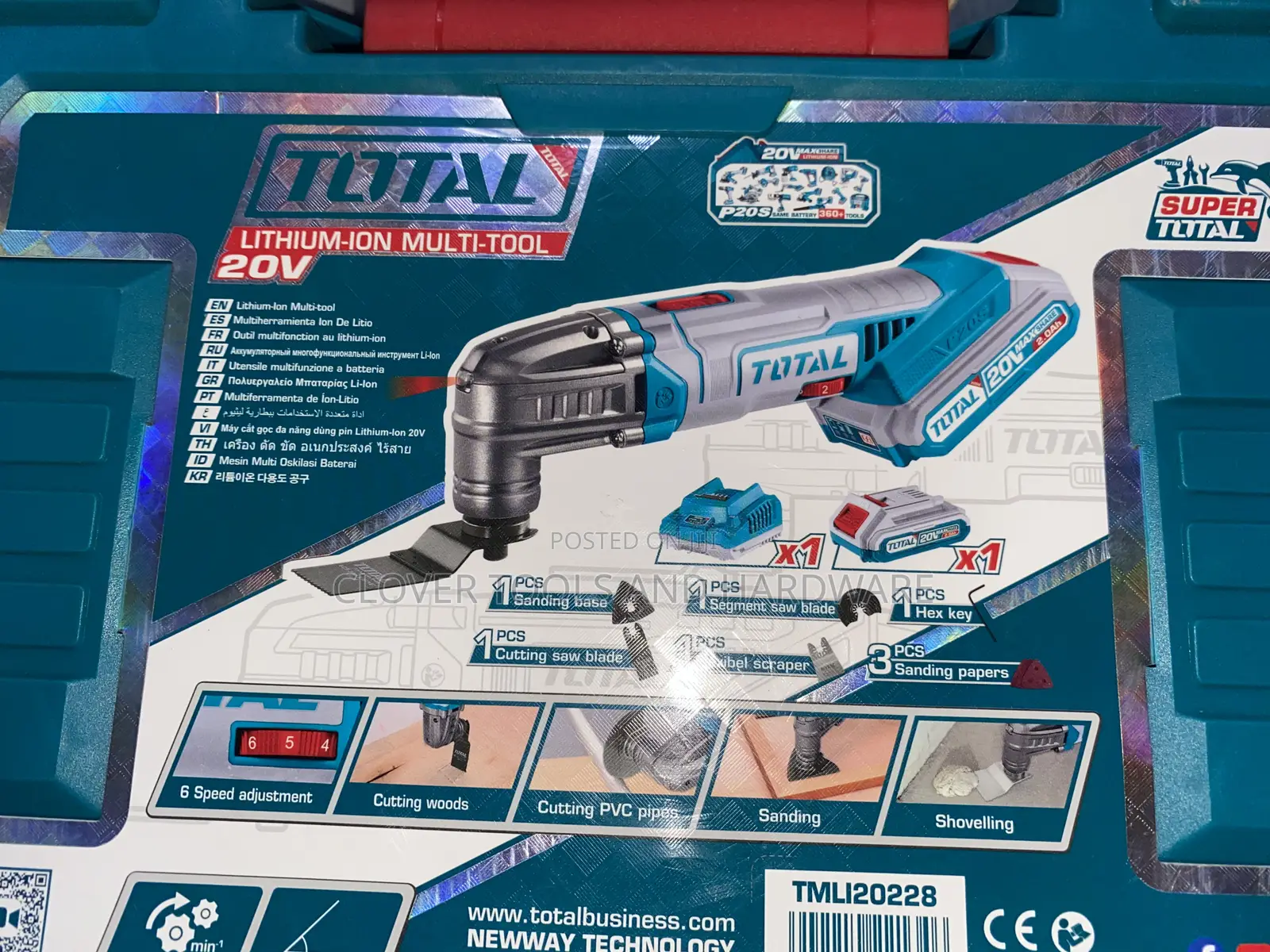 Total TMLI20228 Oscillating Tool Li-Ion Multi Tool Cordless