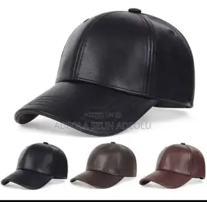 Quality Unisex Plain Leather Face Cap