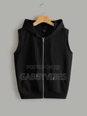 Sheins Ezwears Zip Up Armless Hoodie