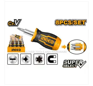 Ingco Super Select 8 In 1 Stubby Screwdriver Set AKISDS0708