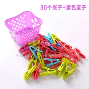 Colourful Pegs With Basket